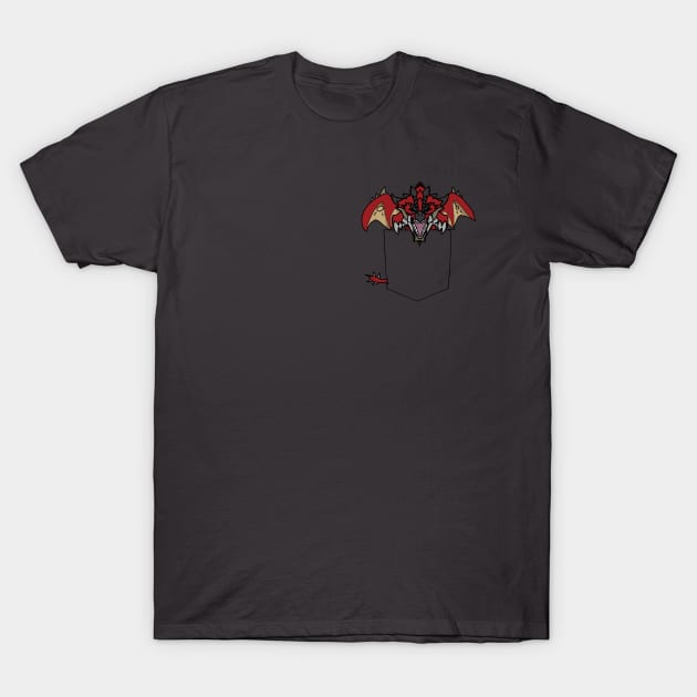 Rathalos Pocket Monster T-Shirt by frostwhitewulf